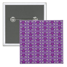 Purple Heart et motif d'os croisés Pin's Avec Agrafe