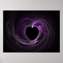 Purple Heart Fractal Poster