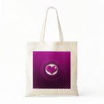 Purple heart love tote bags