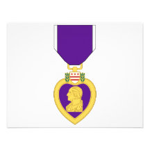 Purple Heart Medal Custom Invitation