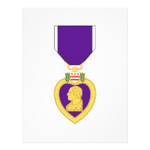 Purple Heart Medal Customized Letterhead