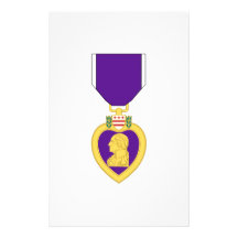 Purple Heart Medal Personalized Stationery