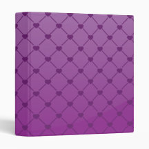 Purple Heart Pattern Binder