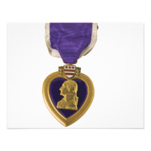 Purple Heart Personalized Announcement