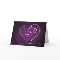 Purple Heart Valentine's Day Greeting Card