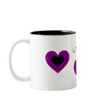 Purple Hearts Customizable Name Valentine Mug