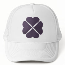 Purple hearts mesh hat