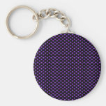 Purple Hearts on Black Key Chains