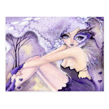 Purple hearts - Postcard
