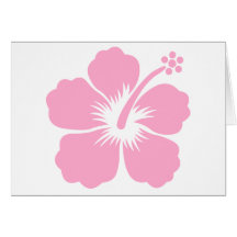 purple hibiscus aloha flower S Cards