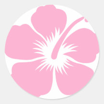 purple hibiscus aloha flower S Round Sticker