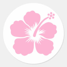 purple hibiscus aloha flower S Sticker