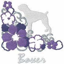 Purple Hibiscus Boxer
