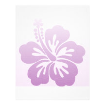 Purple Hibiscus flower Letterhead