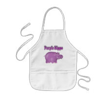 Purple Hippo Apron