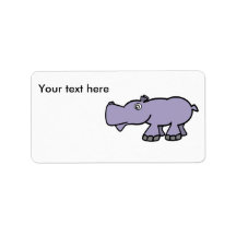 Purple hippo custom address labels