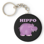 Purple Hippo Key Chain