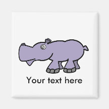 Purple hippo magnet
