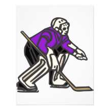 Purple Hockey Goalie Personalized Announcement