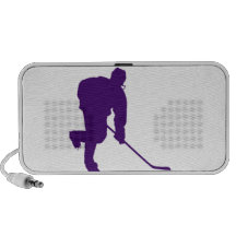 PURPLE HOCKEY PLAYER LAPTOP SPEAKERS
