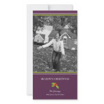 Purple holly vertical Christmas holiday custom