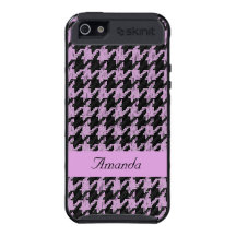 purple houndstooth personalized case cases for iPhone 5