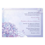 Purple Hydrangea Blooms Fall Floral Wedding Invitations