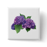 Purple Hydrangea Pinback Buttons