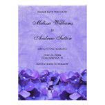Purple Hydrangea Save the Date Announcement