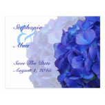 Purple Hydrangea Save The Date Postcard