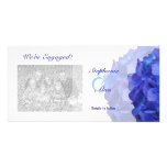 Purple Hydrangea We're Engaged Photo Cards