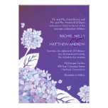 Purple Hydrangeas in Sunset Formal Wedding Invites