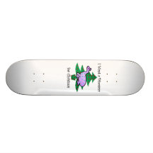 Purple I want a dinosaur for christmas Skate Deck