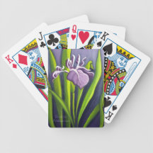 Purple Iris Bicycle Poker Cards