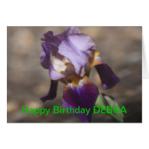 PURPLE IRIS BIRTHDAY Card