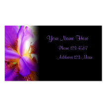 Purple Iris Business Cards