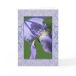 Purple Iris Floral Mothers Day Greeting Card