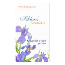 Purple Iris: Florists Business Cards