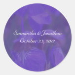 Purple Iris Flower Wedding Sticker