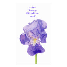 Purple Iris Profile Card Business Cards