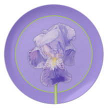 Purple Iris purple Plate