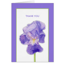 Purple Iris Thank You Card