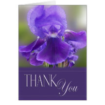 Purple Iris Thank You card