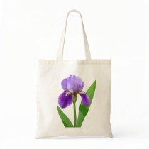Purple Iris Tote bags