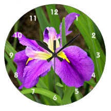 Purple Iris Wall Clock