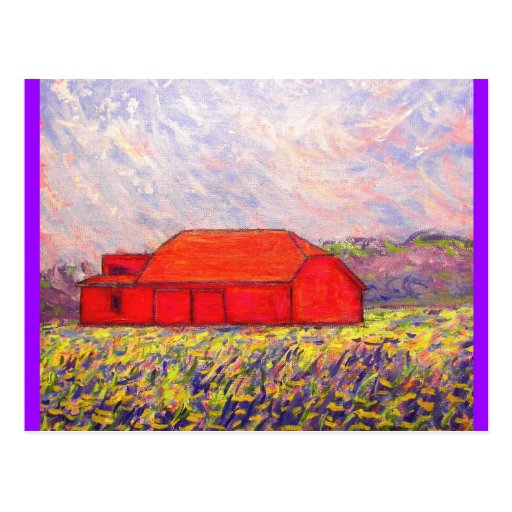 purple irises postcard