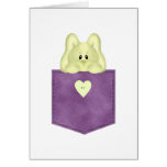 Purple Jean Pocket Yellow Bunny  cards