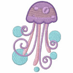 purple jellyfish embroidered hoody