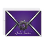 Purple Jewelled Party Invitation