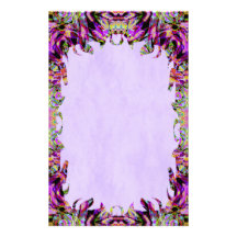 Purple Kaleidoscope Blank Stationery